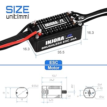 トラクサス　trx4m他　INJORA ROVERIN ブラシレスモーター INJORA 370 Brushed Motor with Aluminum Transmission for 1/18